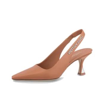 LOUIS VUITTON Sparkle Slim Heel High Heels 6.5cm Women's Brown