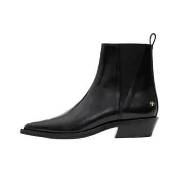 Anine Bing Bekah Short Chelsea Boots 4cm Women's Black