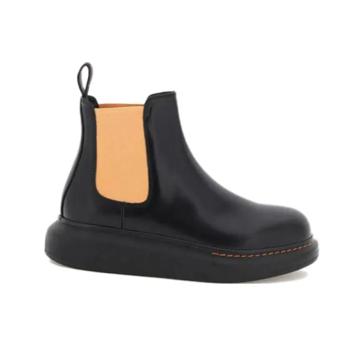 Alexander McQueen Hybrid Chelsea Boots 'Black Corsage' Women's-1