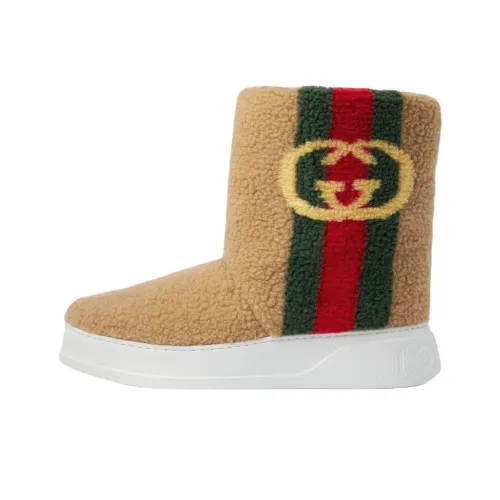 GUCCI Gg Ankle Boots Beige