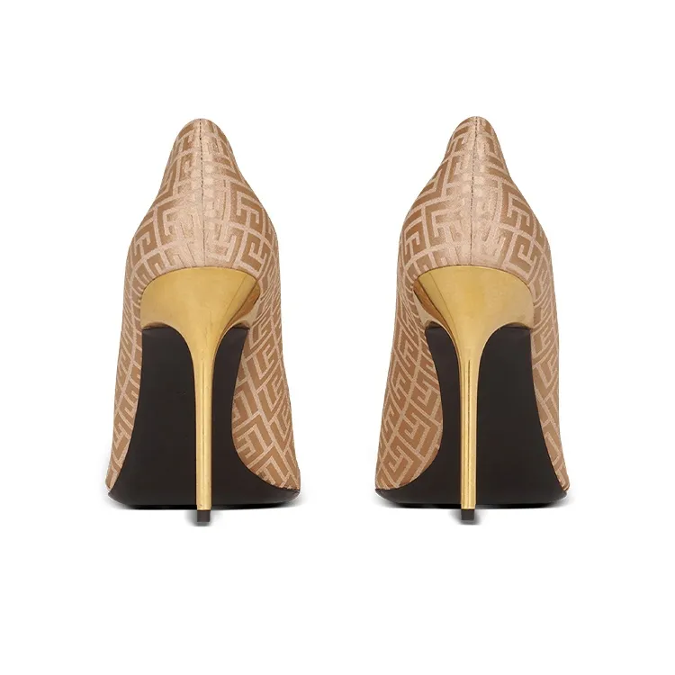 BALMAIN High Heels Women's Gold-3