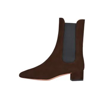AQUAZZURA Lyon Short Chelsea Boots 3.5cm Women's Brown