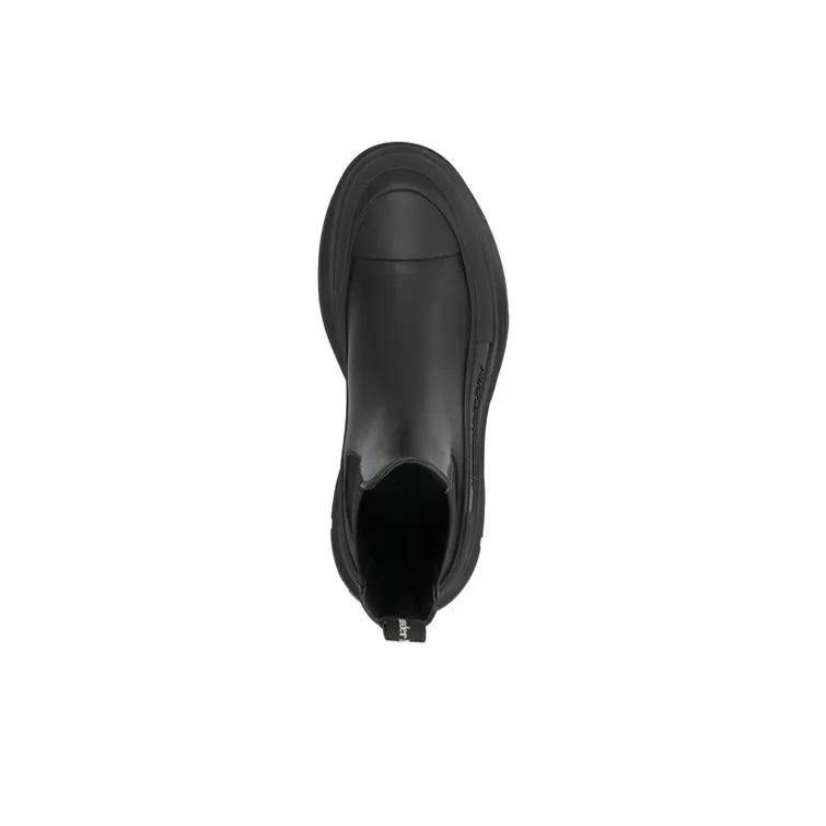 Alexander McQueen Leather Chunky Chelsea Boots 'Black'-3