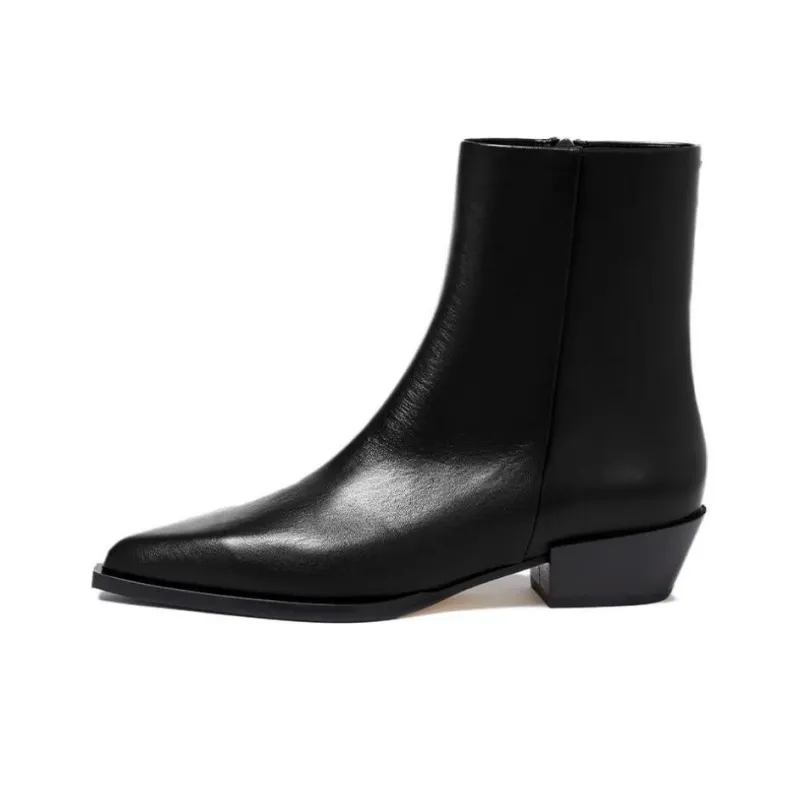 Aeyde Ruby Ankle Boots 4cm Women's Black-0