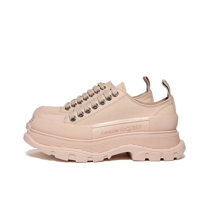 Alexander McQueen Tread Slick Low Lace Up Peach Women's-1