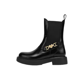 LOVE MOSCHINO City Love Short Chelsea Boots 4cm Women's Black