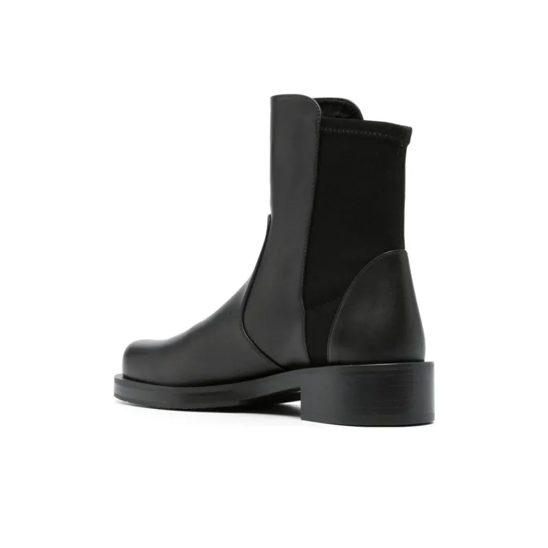 stuart weitzman 5050 Bold 30mm Leather Ankle Boots-3