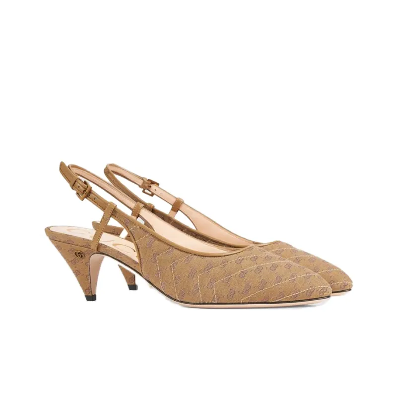 GUCCI Mini Double G Sling Back Pumps-1