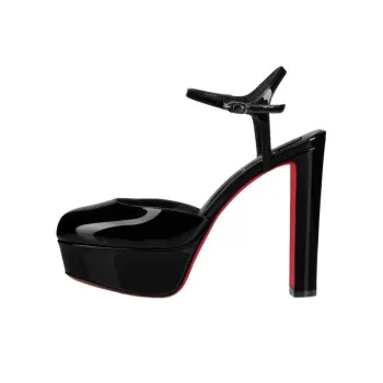 CL LUBOTING Loo Chunky Heel High Heels 13cm Women's Black