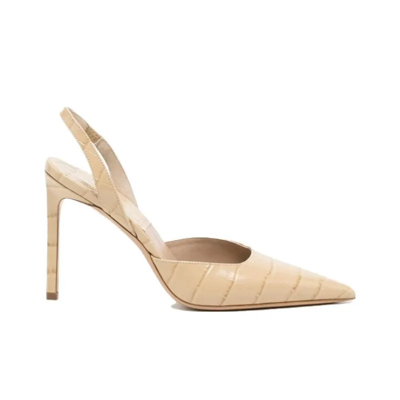 MICHAEL KORS Presley Runway Slim Heel High Heels 10cm Women's Beige-1