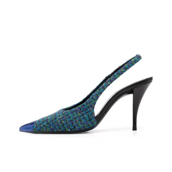 SAINT LAURENT Vesper High Heels Women's Blue
