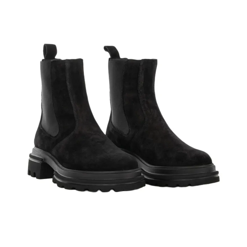 HOGAN Round Toe Slip On Chelsea Boots Women's-2