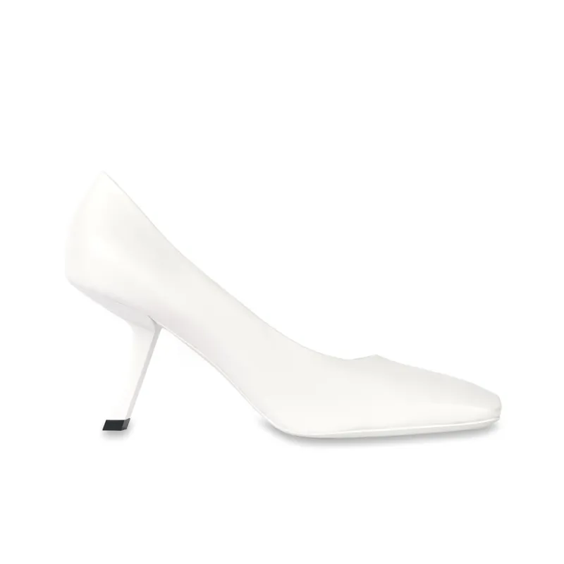 Balenciaga D'orsay Slim Heel High Heels Women's White-1