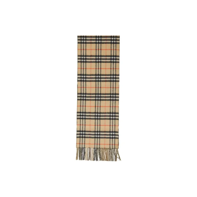Burberry Badge Vintage Checked Fringed Scarf-5