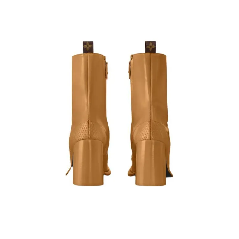 LOUIS VUITTON Berlin Ankle Boots 8cm Women's Umber-3