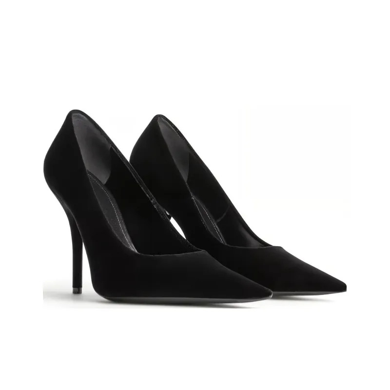 Balenciaga Knife Slim Heel High Heels 11cm Women's Black-2