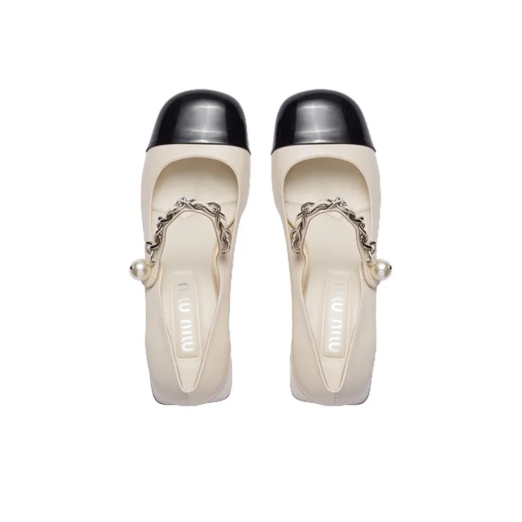 MIU MIU Chain-strap Mary Jane Pumps-3