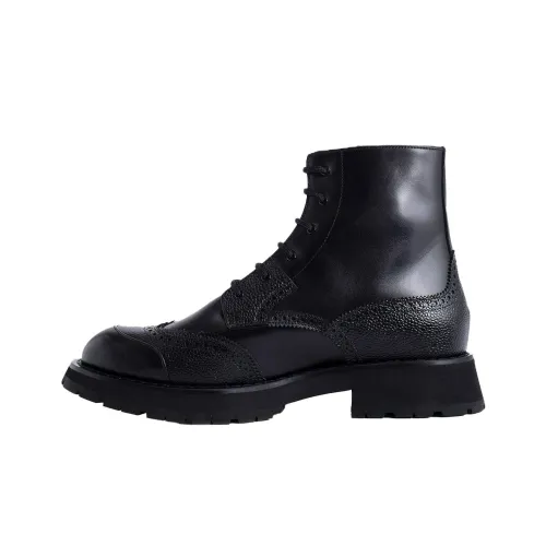 Alexander McQueen Punk Worker Lace Up Boots