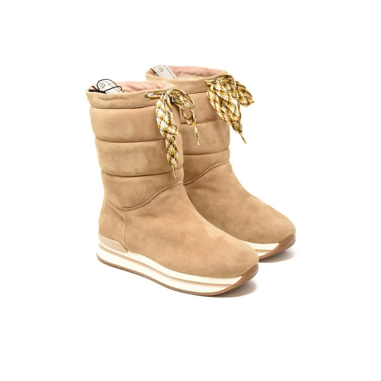 HOGAN H222 Ankle Boots Women's Beige Yellow-3