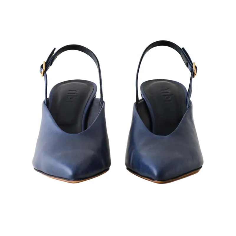 TIBI Neve Slim Heel High Heels Women's Dark Blue-4