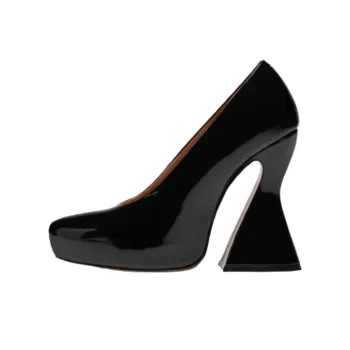 Maison Margiela Chunky Heel High Heels 12cm Women's Black