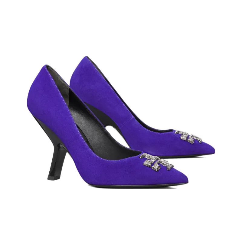 TORY BURCH Logo Buckle Suede Pumps-2