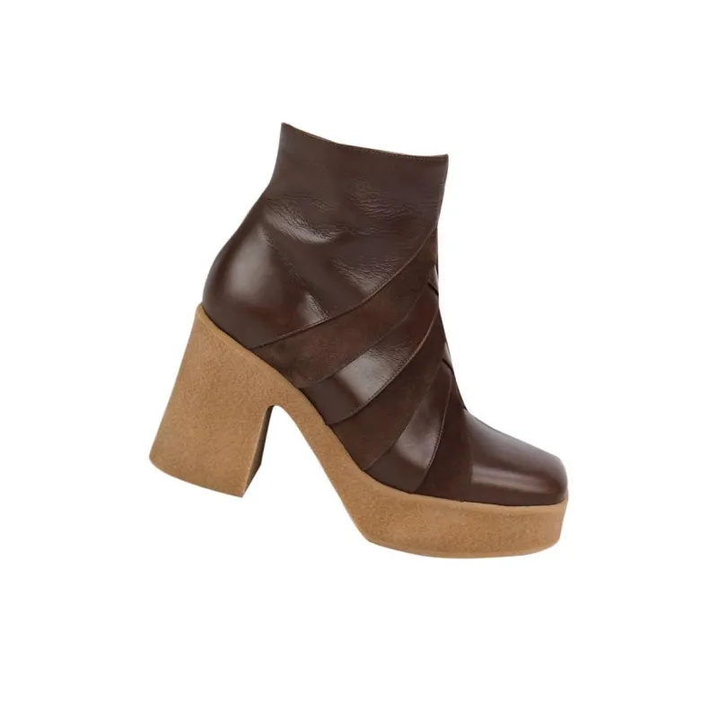 CHIE MIHARA Ankle Boots 9cm Women's Brown-2