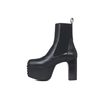 RICK OWENS Minimal Grill 195mm Leather Platform Boots