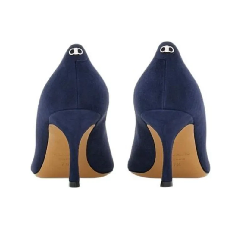 FERRAGAMO High Heels 7cm Women's Dark Blue-4