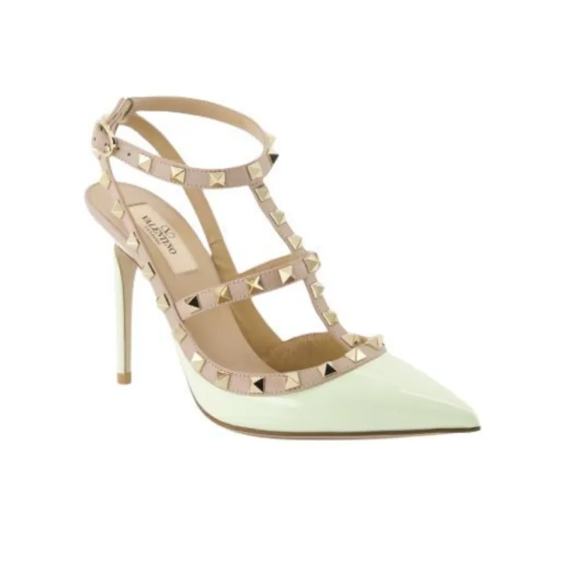 Valentino Garavani Rockstud Pointed Toe Caged Pumps-1