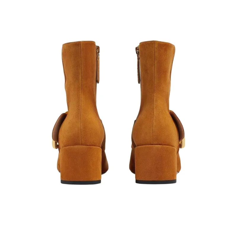 GUCCI Blondie Ankle Boots Women's Brown-3