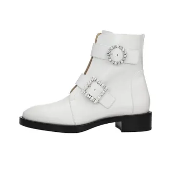 stuart weitzman Side Crystal-embellished Buckle Boots