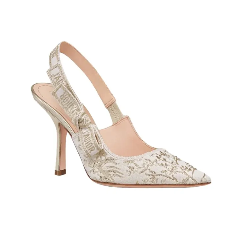 DIOR J'Adior Slim Heel High Heels 10cm Women's White-1