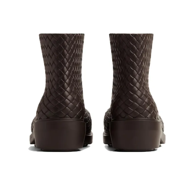 Bottega Veneta Fireman Ankle Boots Women's Chocolate Brown-4