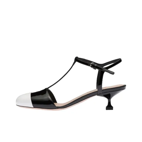 MIU MIU Killer Slim Heel High Heels Women's Black White