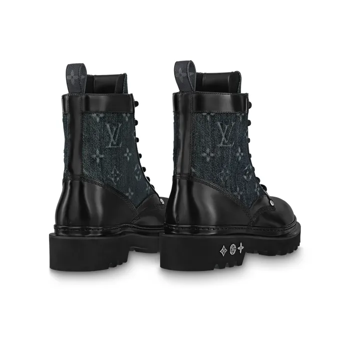 LOUIS VUITTON Fat Ranger Boots 'Black With Monogram'-3