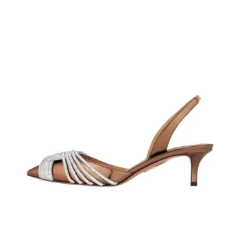 AQUAZZURA Gatsby Slim Heel High Heels 5cm Women's Brown