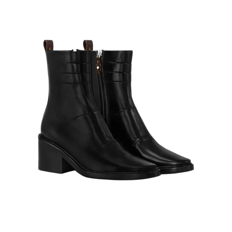 LOUIS VUITTON Jazz Ankle Boots 6cm Women's Black-2