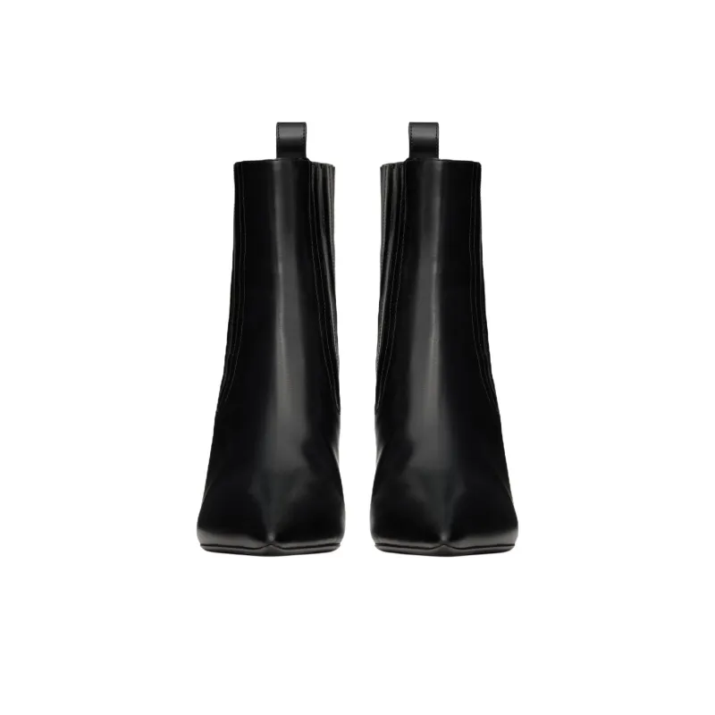 Valentino Logo Plaque Pointed Toe Ankle Boots Women's-3