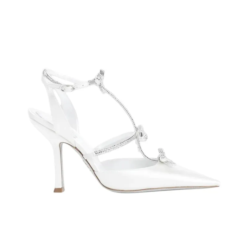 RENE CAOVILLA Slim Heel High Heels 10.5cm Women's White-2
