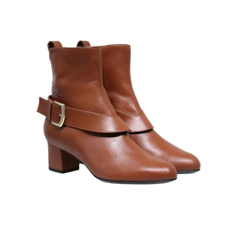 INES DE LA FRESSANGE Lana Ankle Boots 7cm Women's Brown-2