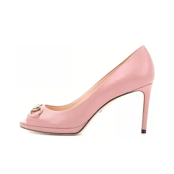 GUCCI Horsebit Slim Heel High Heels Women's Pink