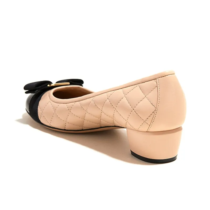 FERRAGAMO Vara Q 35 Quilted Leather Pumps-2