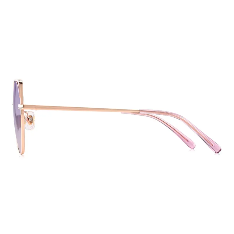PARIM Metal Irregular Shape Sunglasses Kids' Rose Gold-1