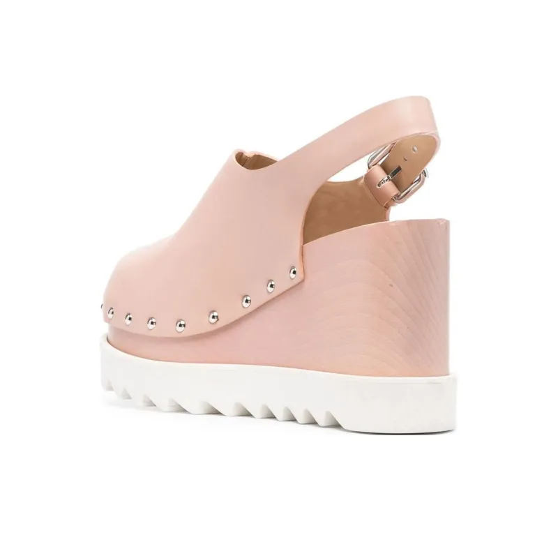 Stella McCartney Elyse Wedge Heel Casual Single Shoes Women's Pink-3