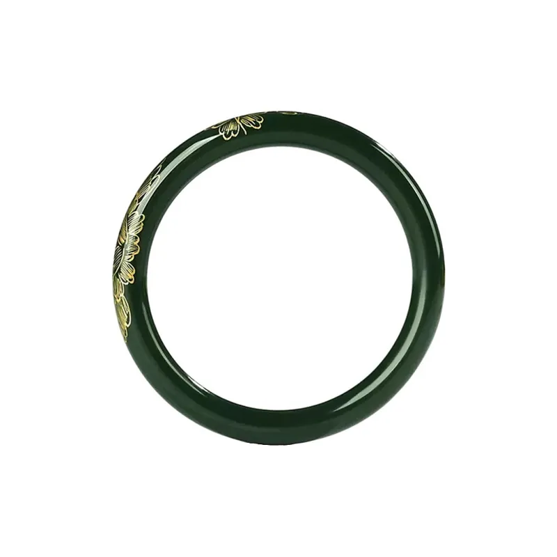 Zhen Yu Zhen Pin Hetian Jade Bangles Green Jade Unisex-0