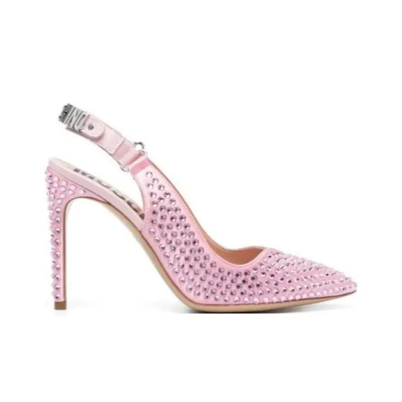 MOSCHINO Slim Heel High Heels 10.5cm Women's Pink-1