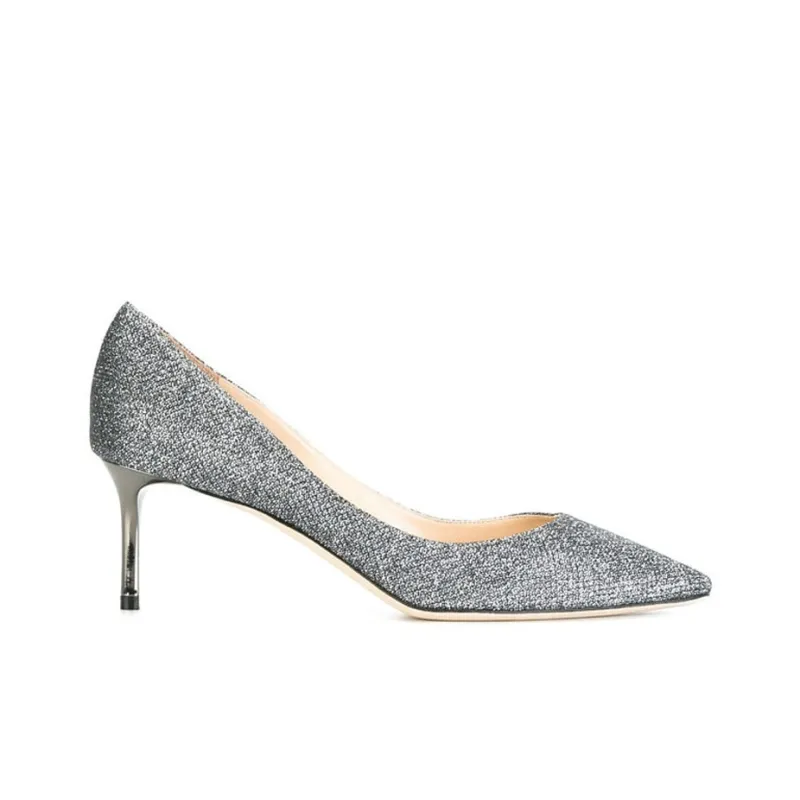 Jimmy Choo ROMY Slim Heel High Heels 6cm Women's Gray-1