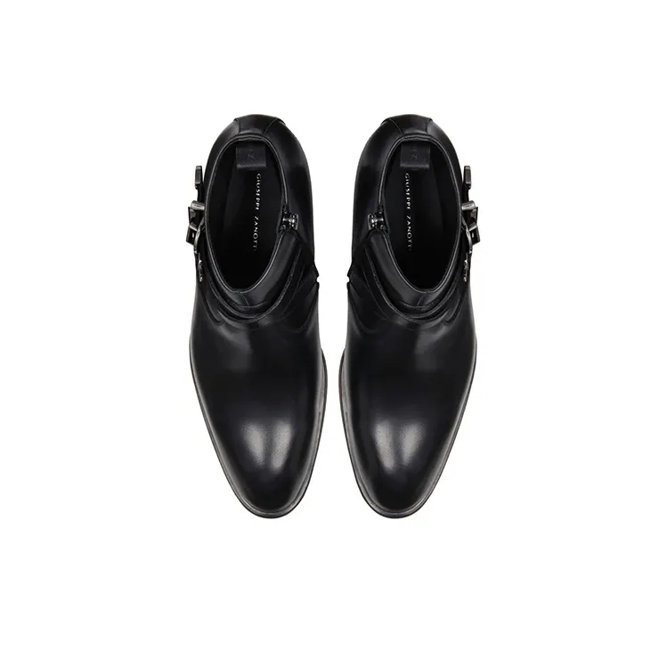 Giuseppe Zanotti/GZ Sheldon Buckle Ankle Boots Men's Black-4