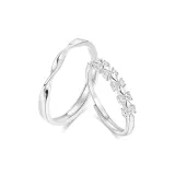 Crown Your Love Couple Rings[S999 Fine Silver]( Style 3 )